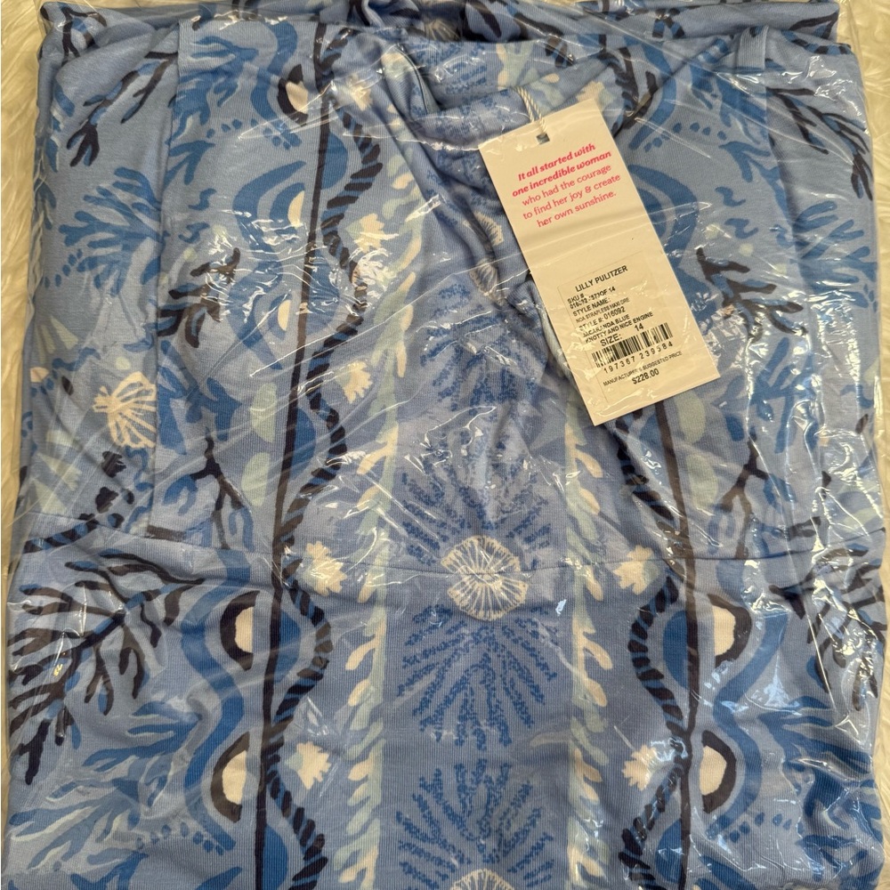🆕 Lilly Pulitzer NOA STRAPLESS MAXI DRESS 👗“Jacaranda Blue” MSRP $228 NWT sz 14 - Picture 5 of 8